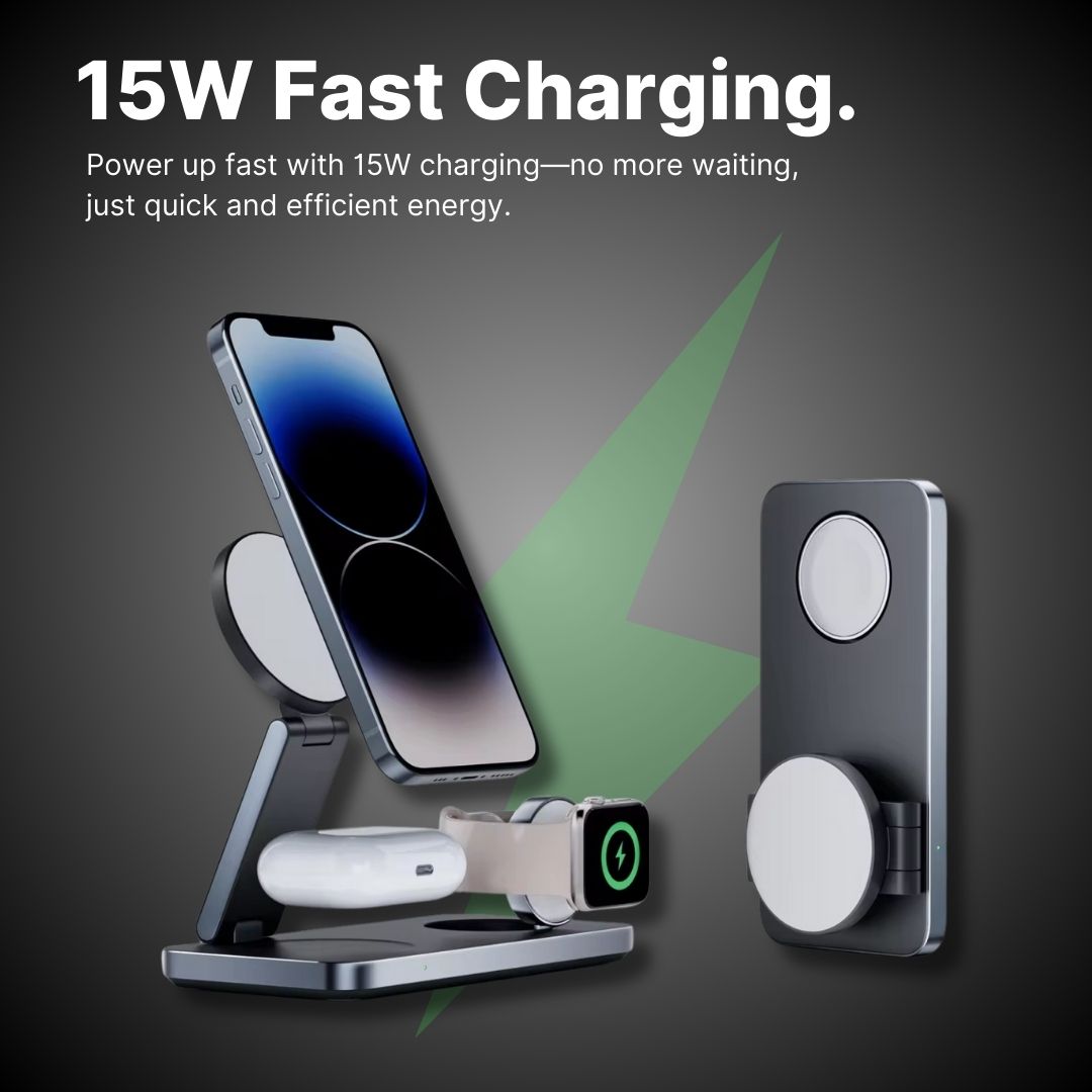 FoldX 3-in-1 Travel Charging Station