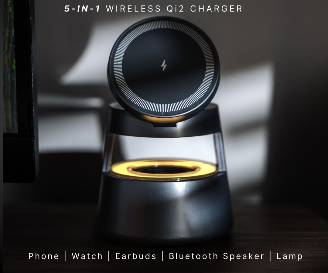 AuraStation™ 5-in-1 Wireless Hub + Bluetooth Speaker