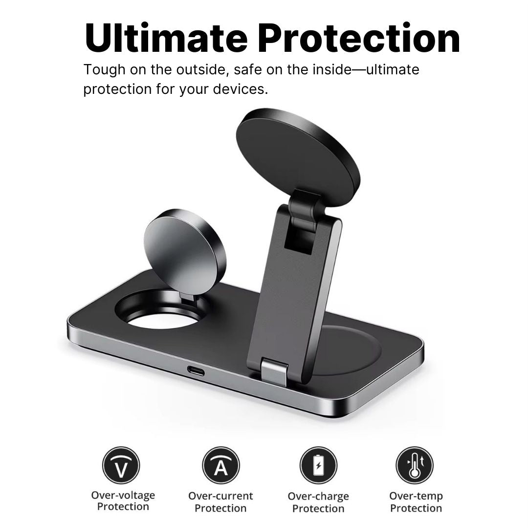 FoldX 3-in-1 Travel Charging Station