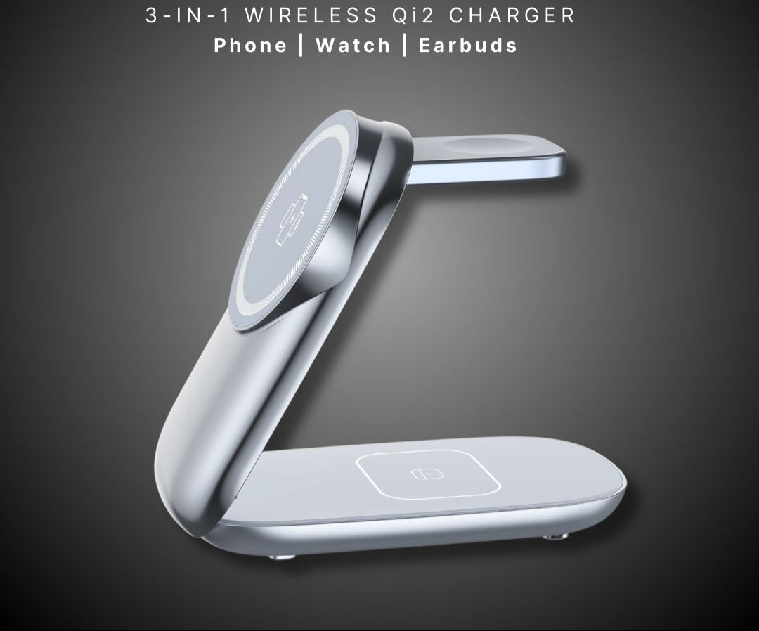 TriCharge Qi2 3-in-1 Wireless Station