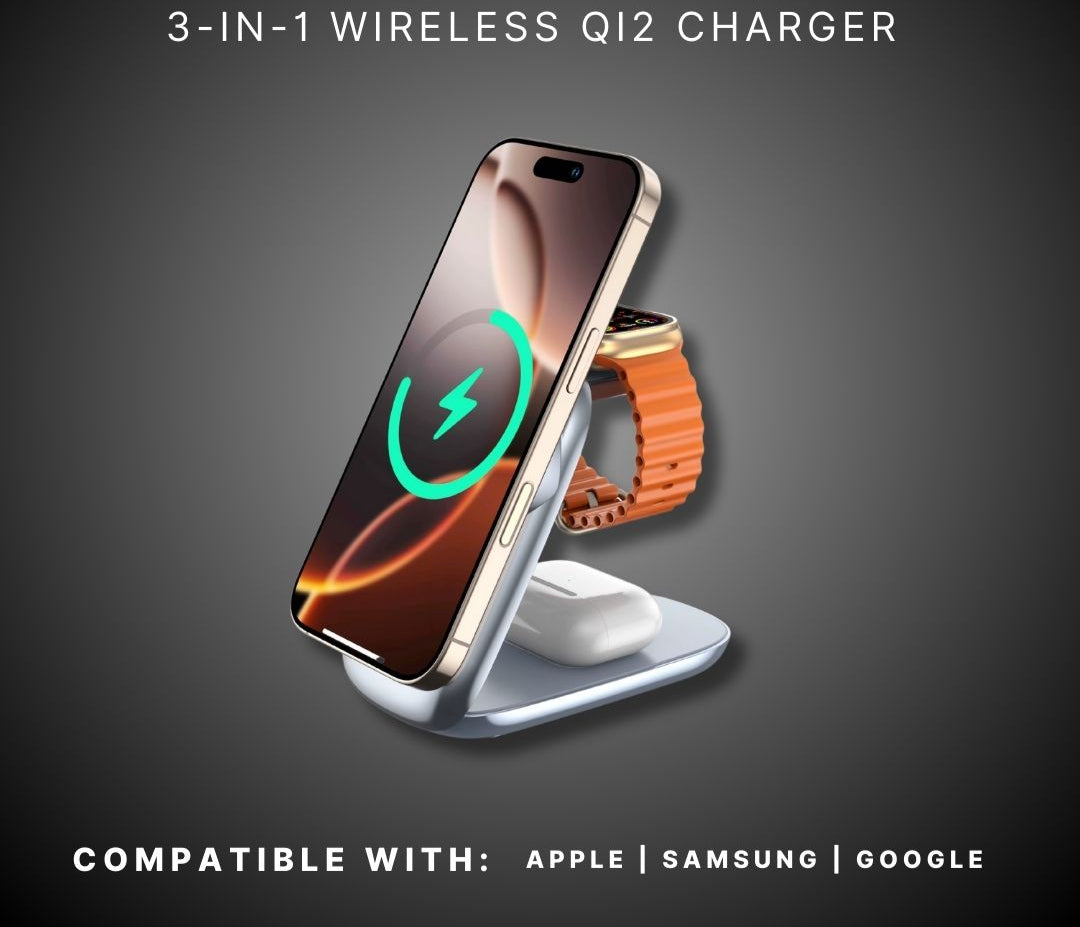 TriCharge Qi2 3-in-1 Wireless Station
