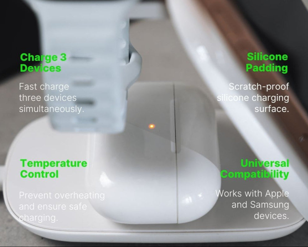 TriCharge Qi2 3-in-1 Wireless Station
