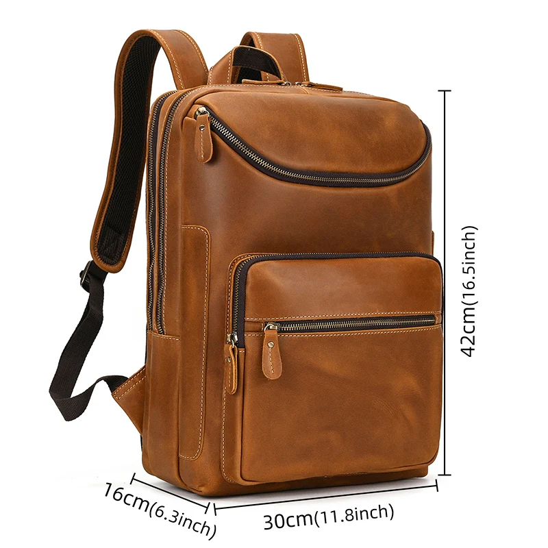 Milan 15.6” Leather City Backpack