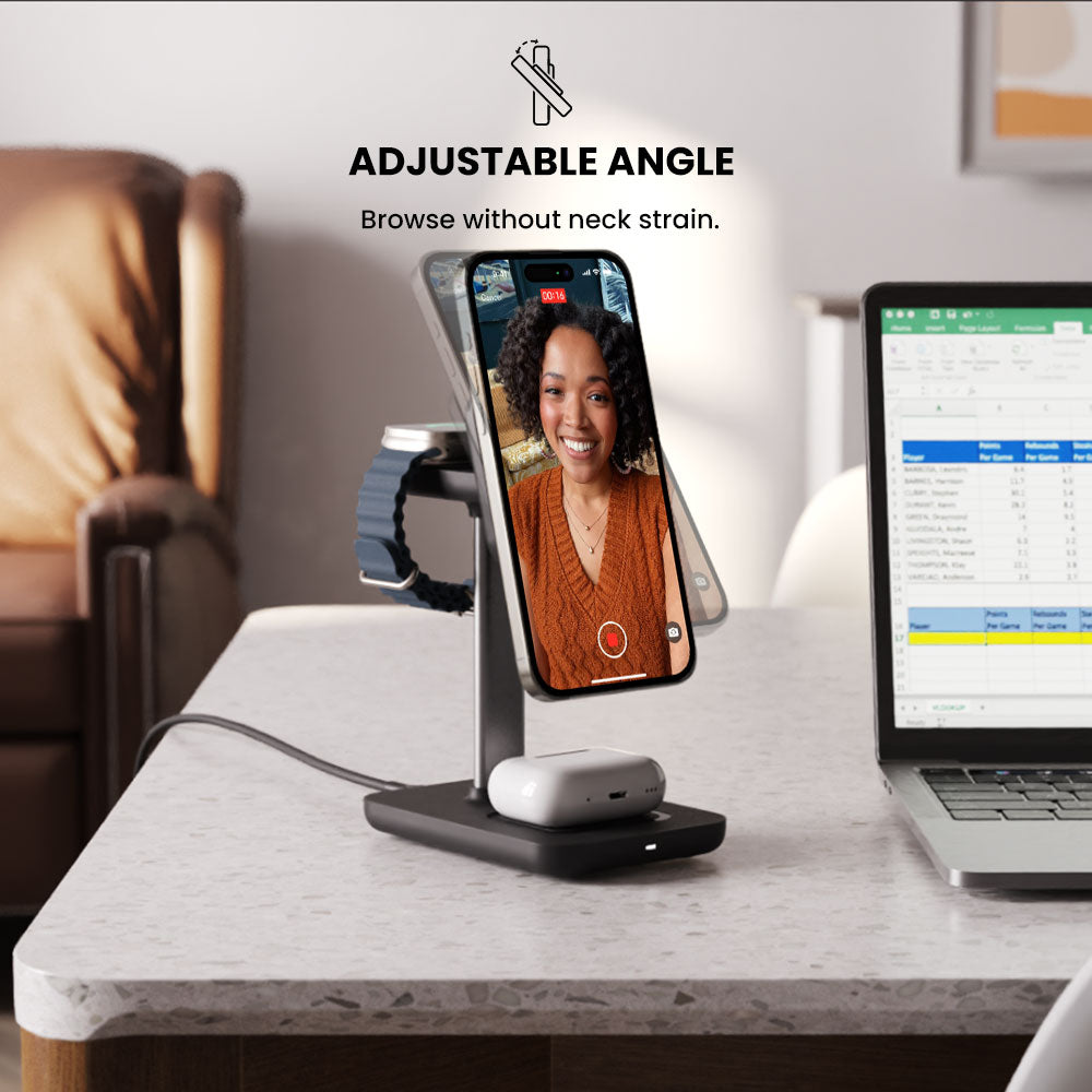 Power Trio 3-in-1 Wireless Charging Station
