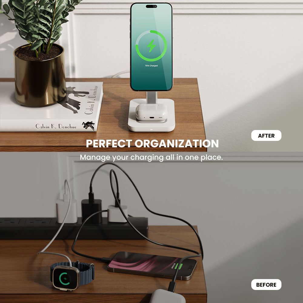 Power Trio 3-in-1 Wireless Charging Station