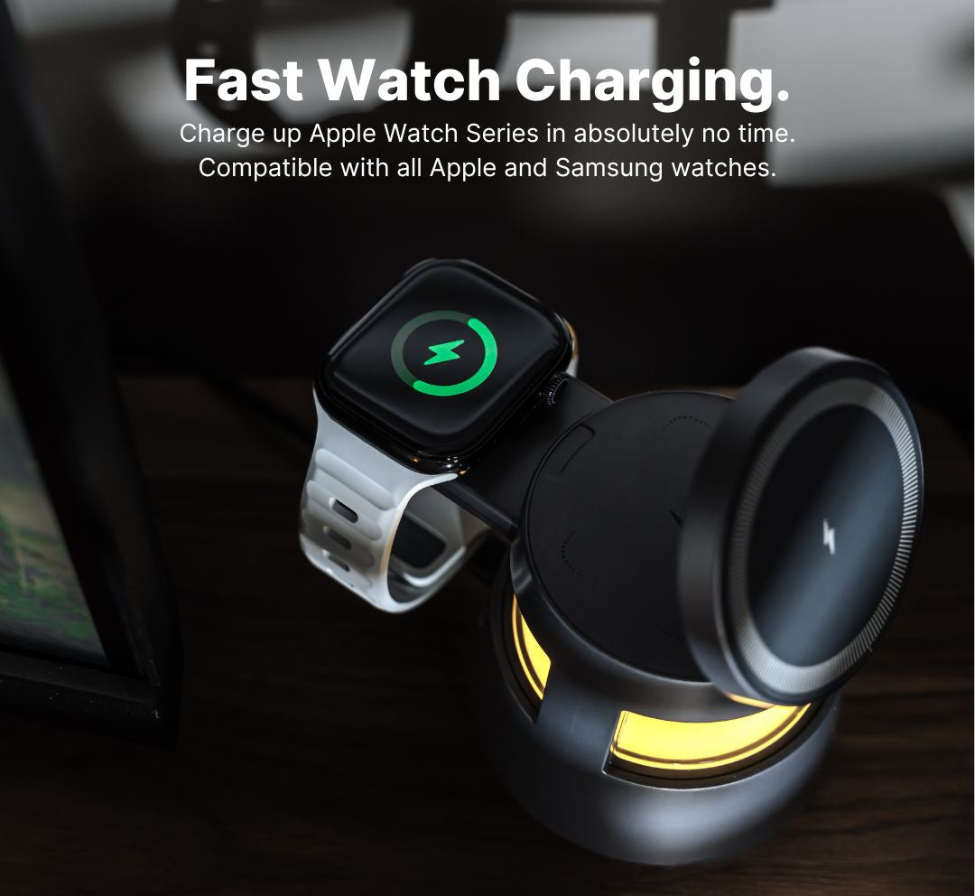 AuraStation™ 5-in-1 Wireless Hub + Bluetooth Speaker