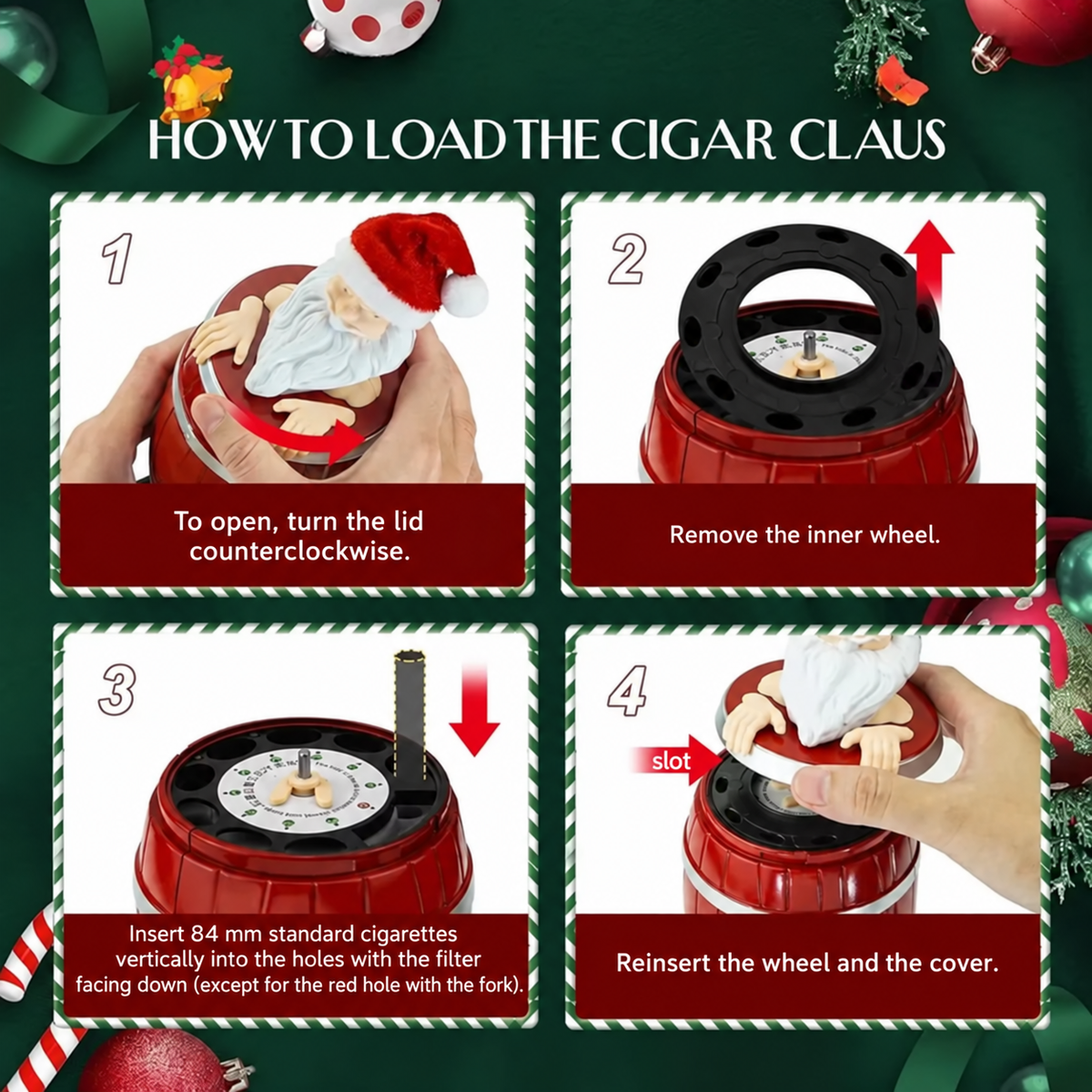 Cigar Claus Funny Cigarette Holder Spoof Cigarette Box