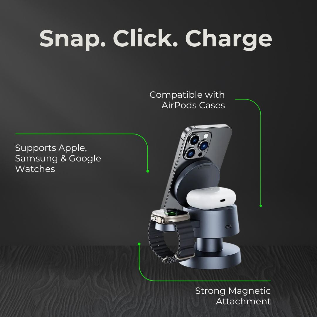LumiDock 3-in-1 MagSafe Charging Station