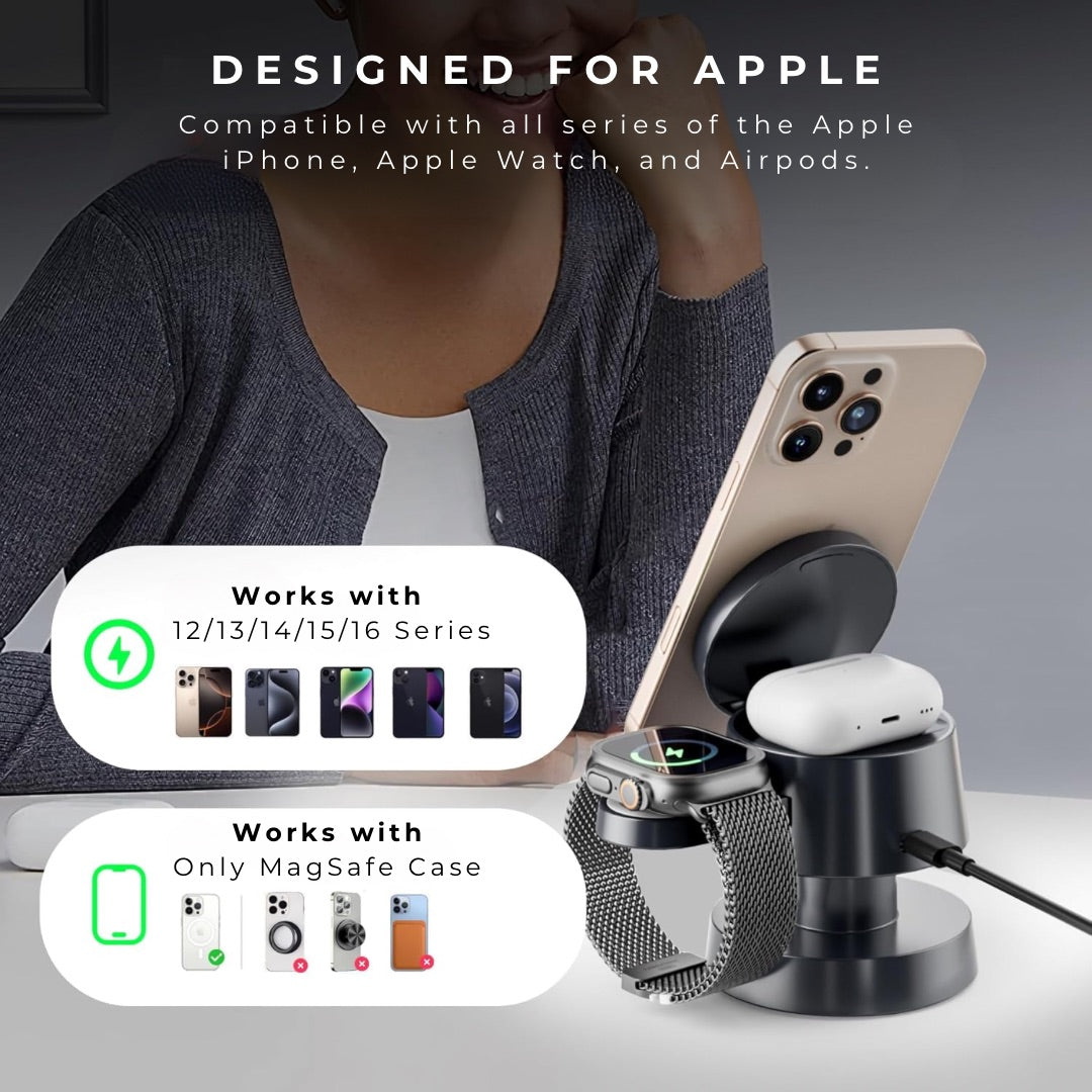 LumiDock 3-in-1 MagSafe Charging Station
