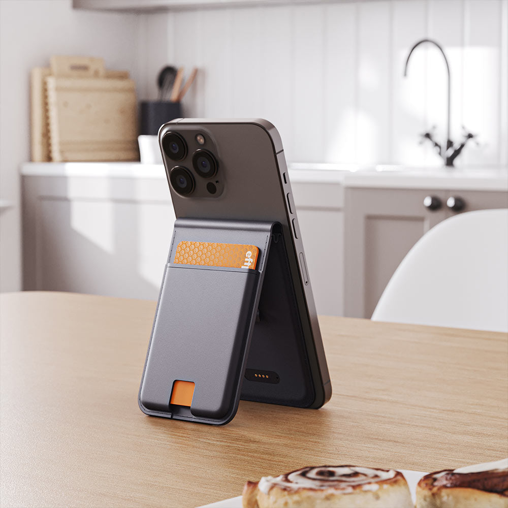 TRACKR Wallet - Stand with Money Clip