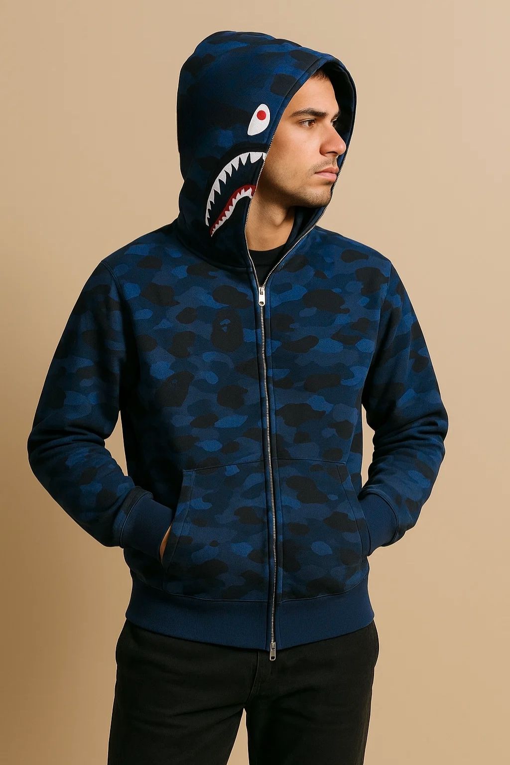 Camo Shrk Hoodie