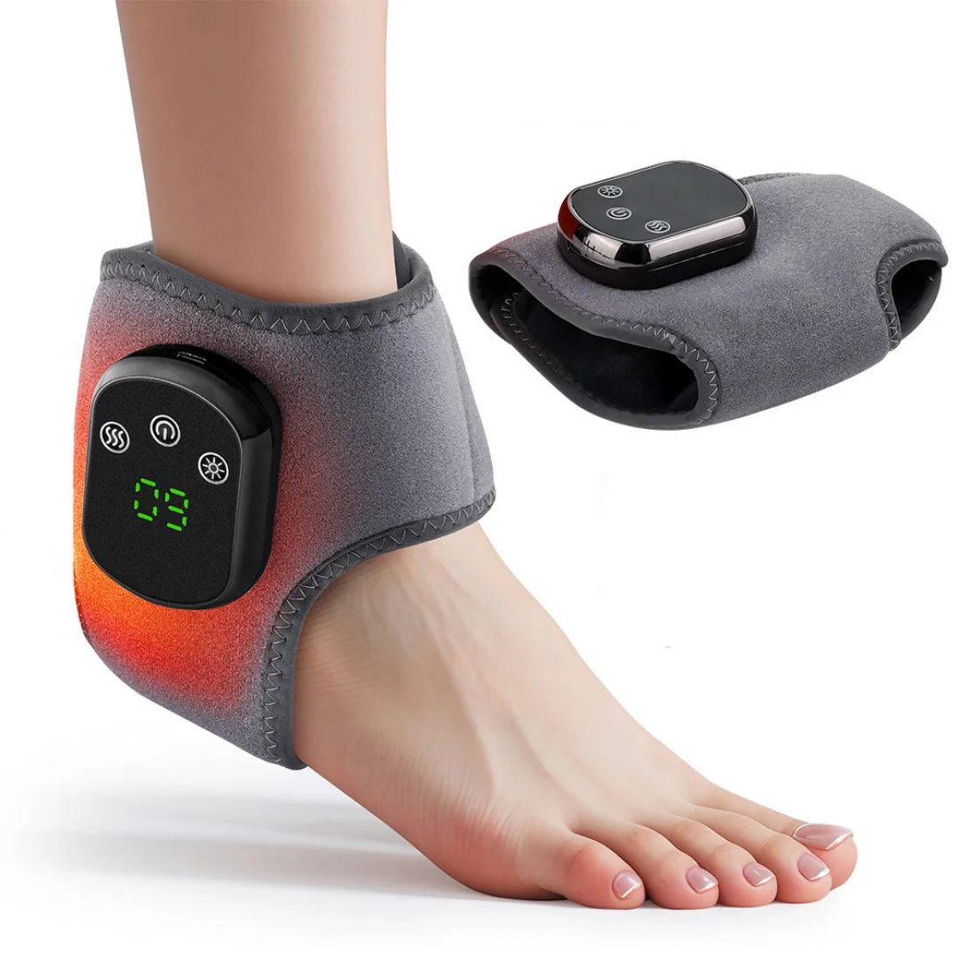 Electric Heating and Massage Ankle Brace with Vibration Therapy