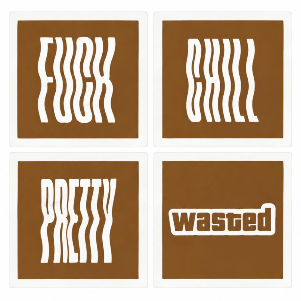 4 Retro Vibes LatteSnap Stencils