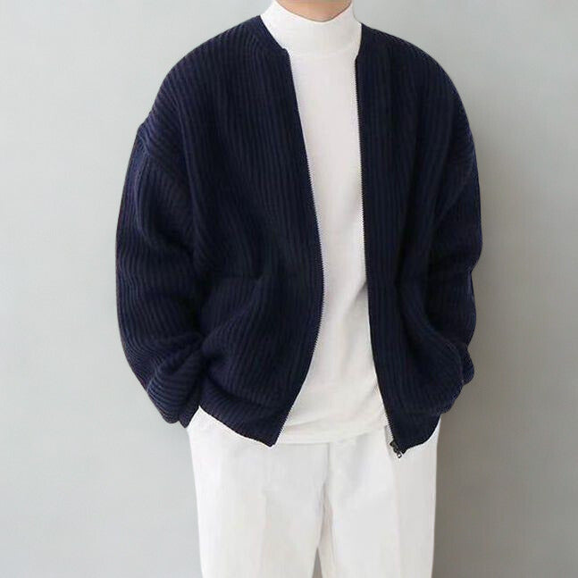 Alderline Ribbed Zip Cardigan