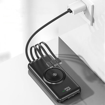 CoreVault 20K Wireless Power Bank with Built-in Cables