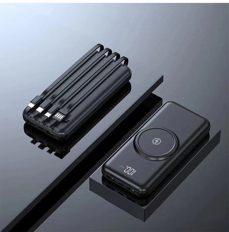 CoreVault 20K Wireless Power Bank with Built-in Cables