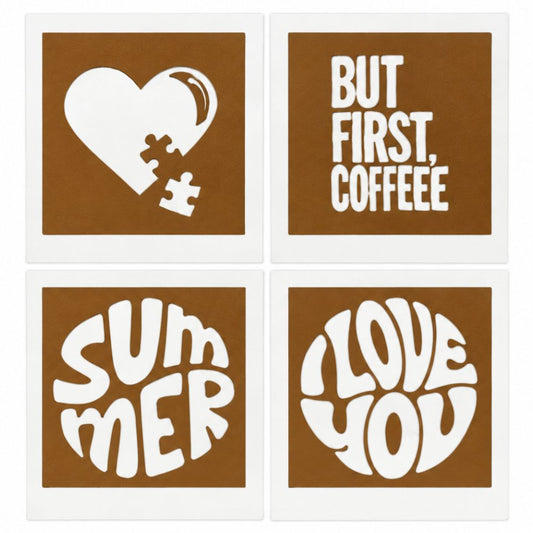 4 Love & Coffee LatteSnap Stencils