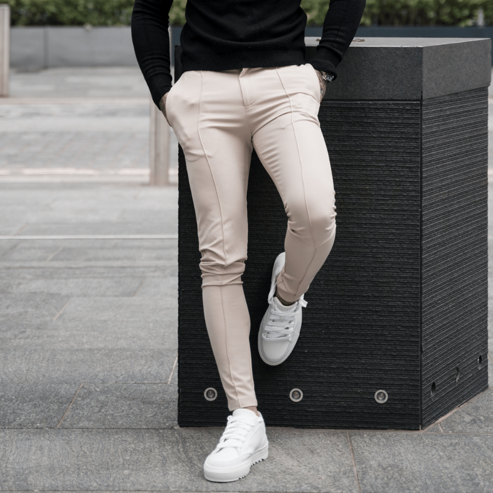 Pintuck Slim Pants