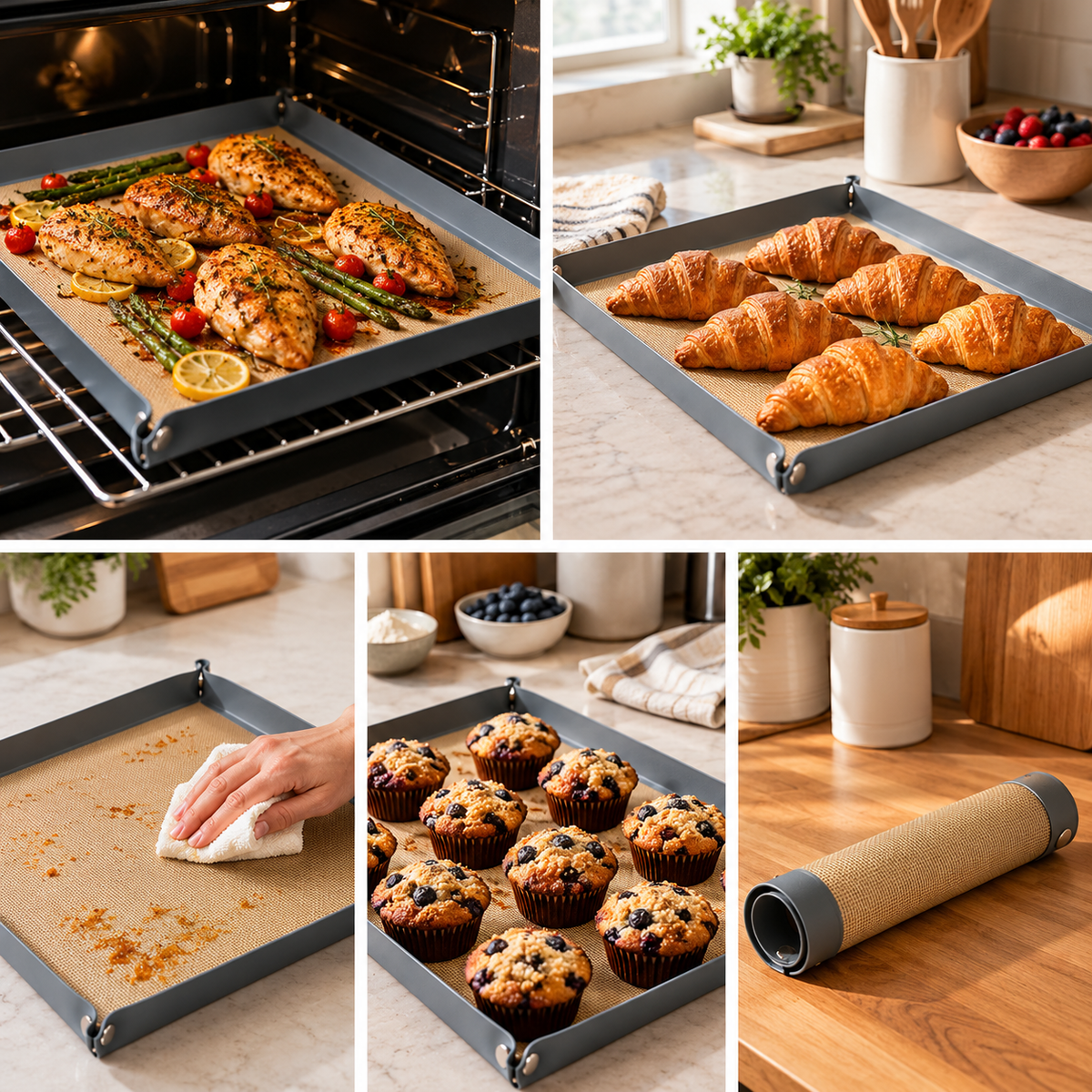 BakeFlex - Premium Silicone Baking Tray