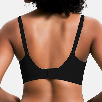 Seamless Deep V Wireless Push Up Bra – Everyday Comfort Bralette