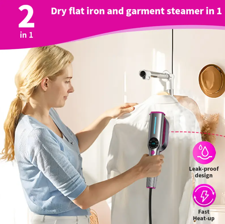 SteamGlide Pro™ – Portable Garment Steamer with Fast Heat & LCD