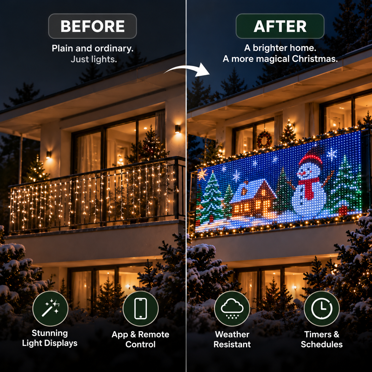 Decorative Christmas lights visual