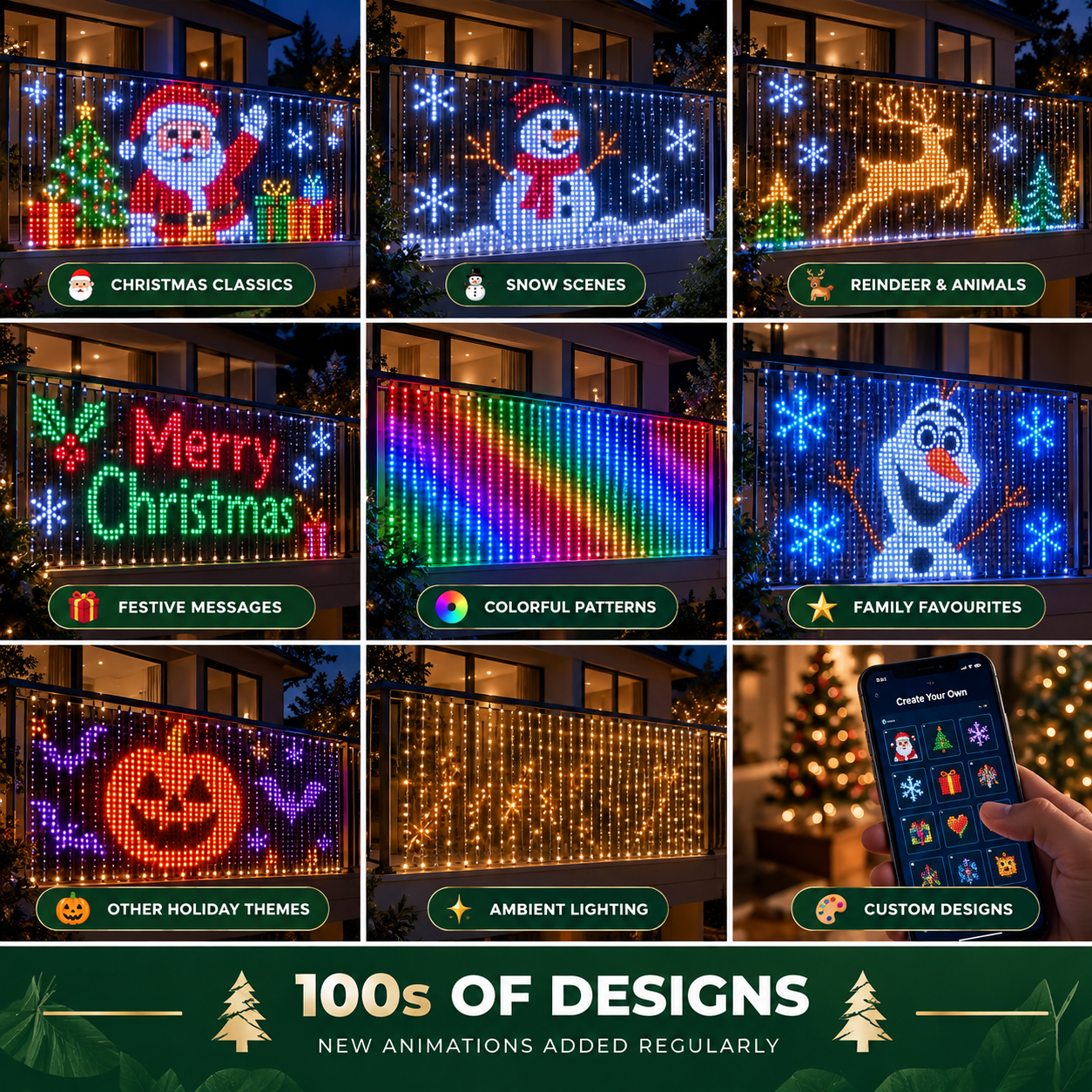 MerryPixels lights creating festive color
