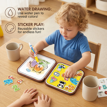 2-in-1 Magical Montessori Story Book for Water Drawing and Playing