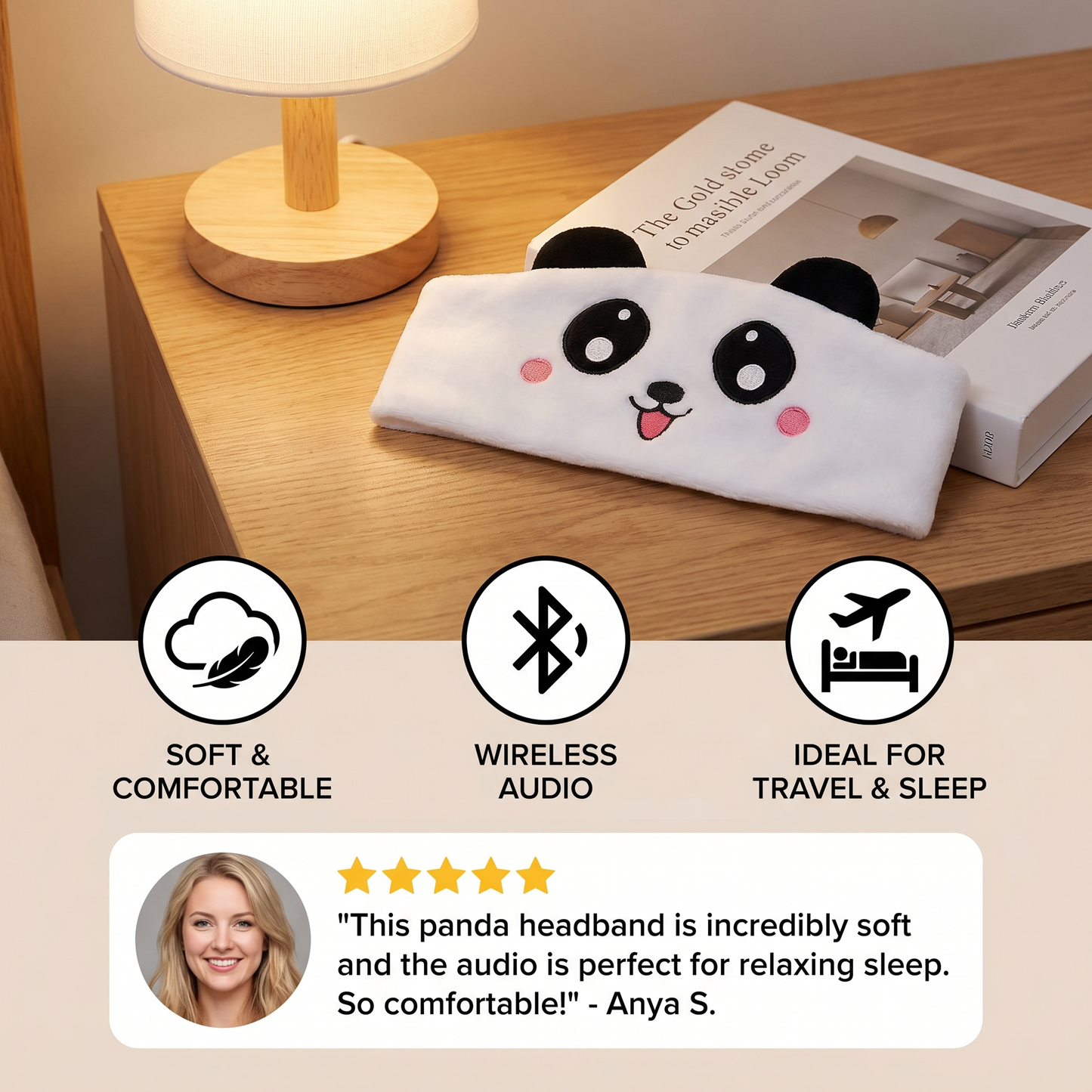 2-in-1 Sleep Headband with Bluetooth Speakers
