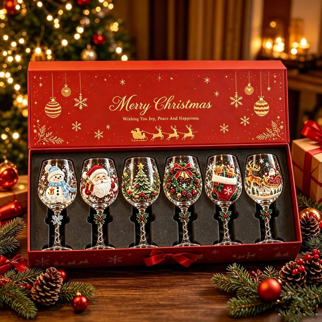 Christmas Wine Glasses 