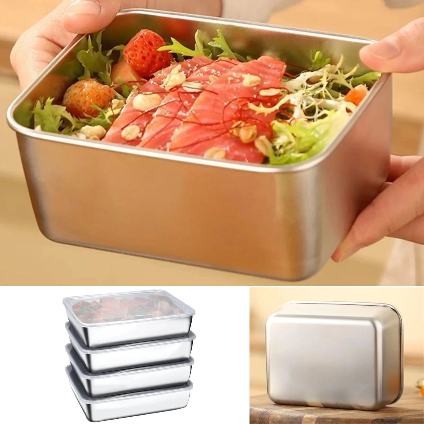 FreshGuard Stainless Steel Storage Set (4pcs)