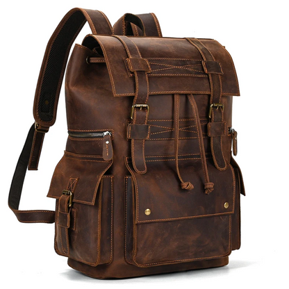 Monaco 17” Leather Heritage Backpack