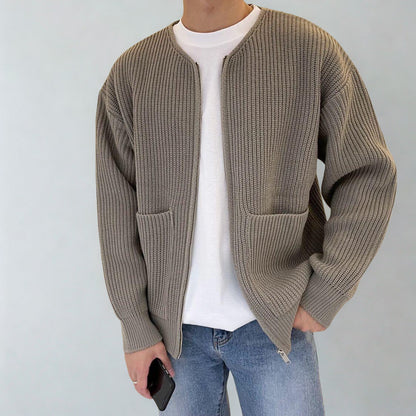 Alderline Ribbed Zip Cardigan