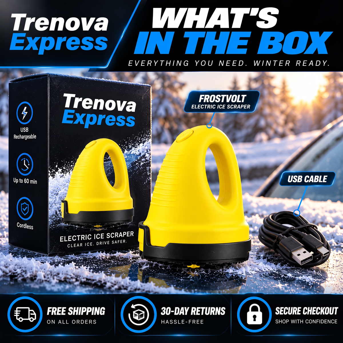 ClearFrost Electric Ice Scraper