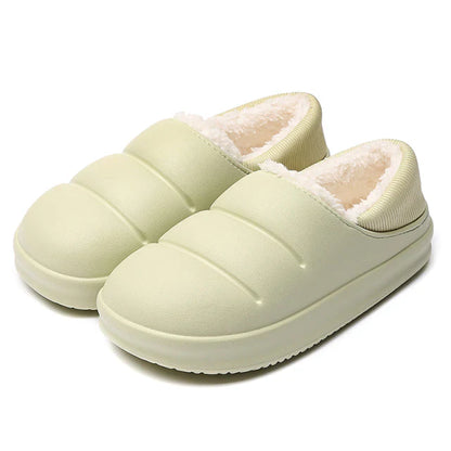 CozyCloud Plush Slip-On Slippers
