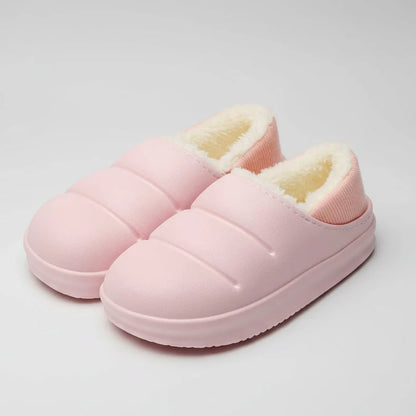 CozyCloud Plush Slip-On Slippers